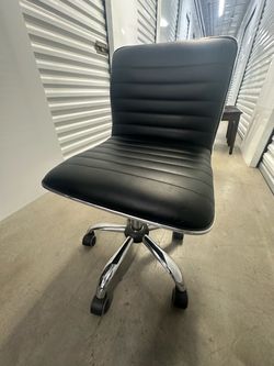 Modern Black Faux Leather Office Chair