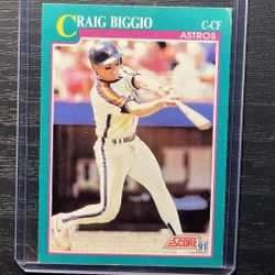 1991 Score Craig Biggio Baseball Card #161