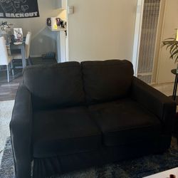 Small Dark Brown Loveseat 