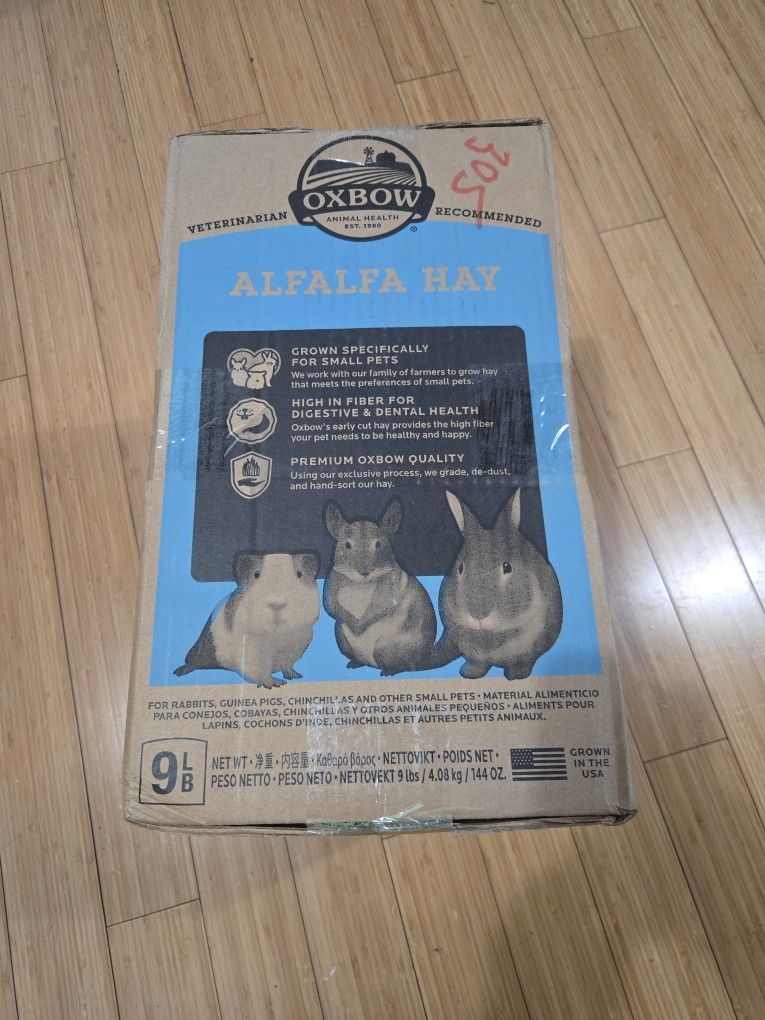 9lb Box Alf Alfa Hay Brand New Bunny Rabbit Hamster