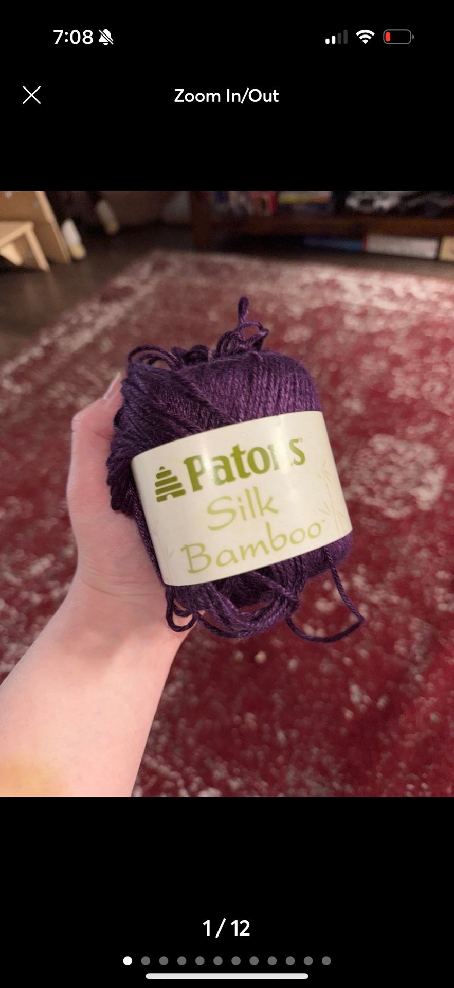 Patons Silk Bamboo Yarn skein Orchid