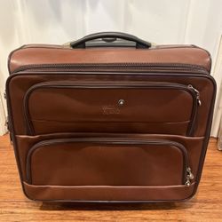Genuine leather trolley bag