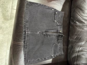 Aritzia black denim skirt