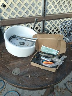 Above Counter Sink W/ Faucet