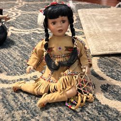 Indian Porcelain Doll In Very Good Condition