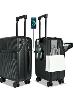 Carry on Luggage Airline Approved, Carry-on Luggage for The Business Trip with Front Pocket, 20 inch Hardshell PC Carry on Suitcases with Wheels, Comb