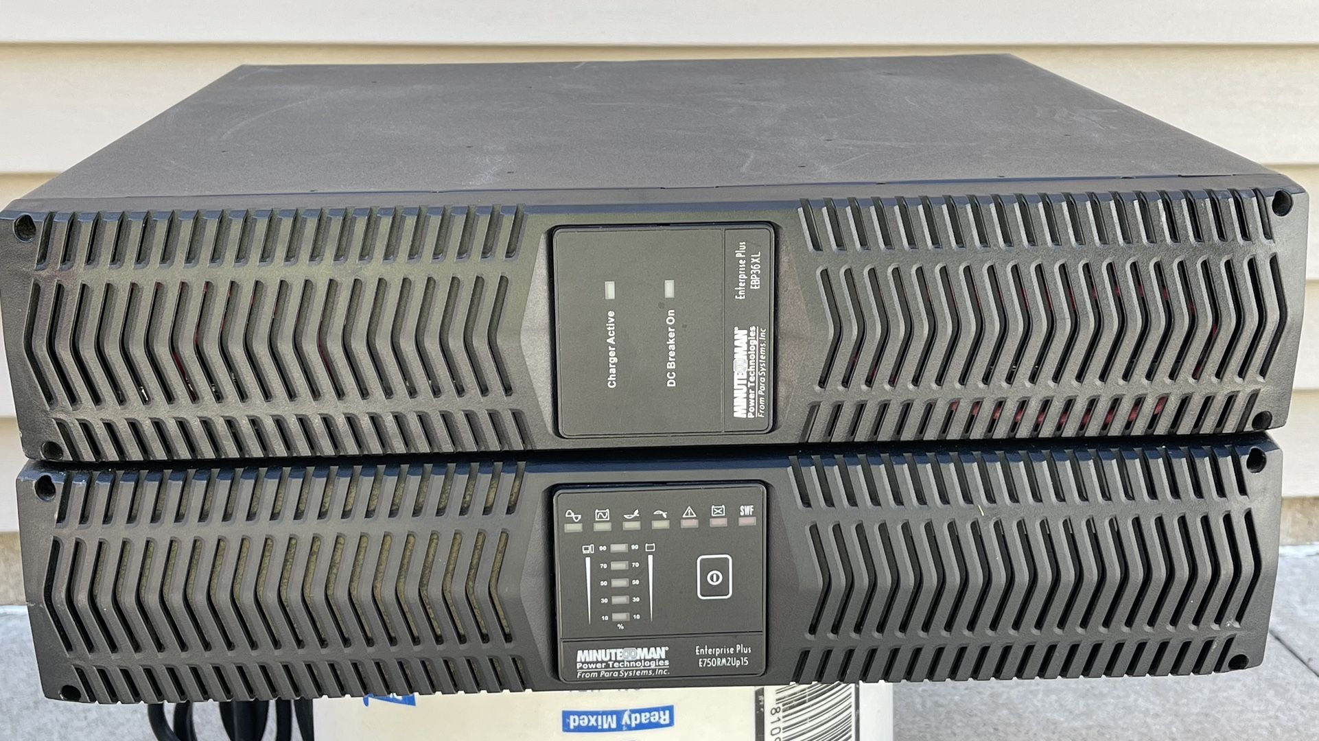 Minuteman Enterprise Plus Model E750RM2U And Battery Pack EBP36XL