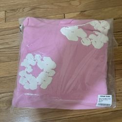 Pink Denim tear Hoodie 