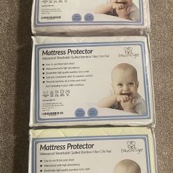 NEW Bamboo Fiber Waterproof Crib Mattress Protector – $10 each