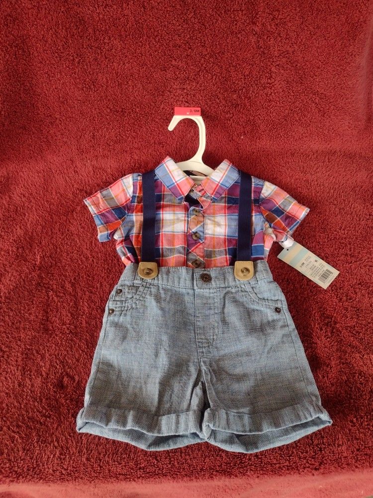 Baby cat & Jack Baby boy outfit 3/6M