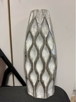 Vase decor silver  pattern