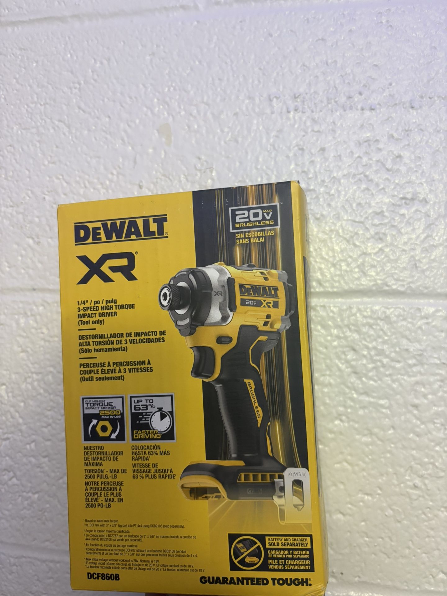 Dewalt 3-Speed High Torque 20V Cordless 1/4" Impact Driver Brushless XR