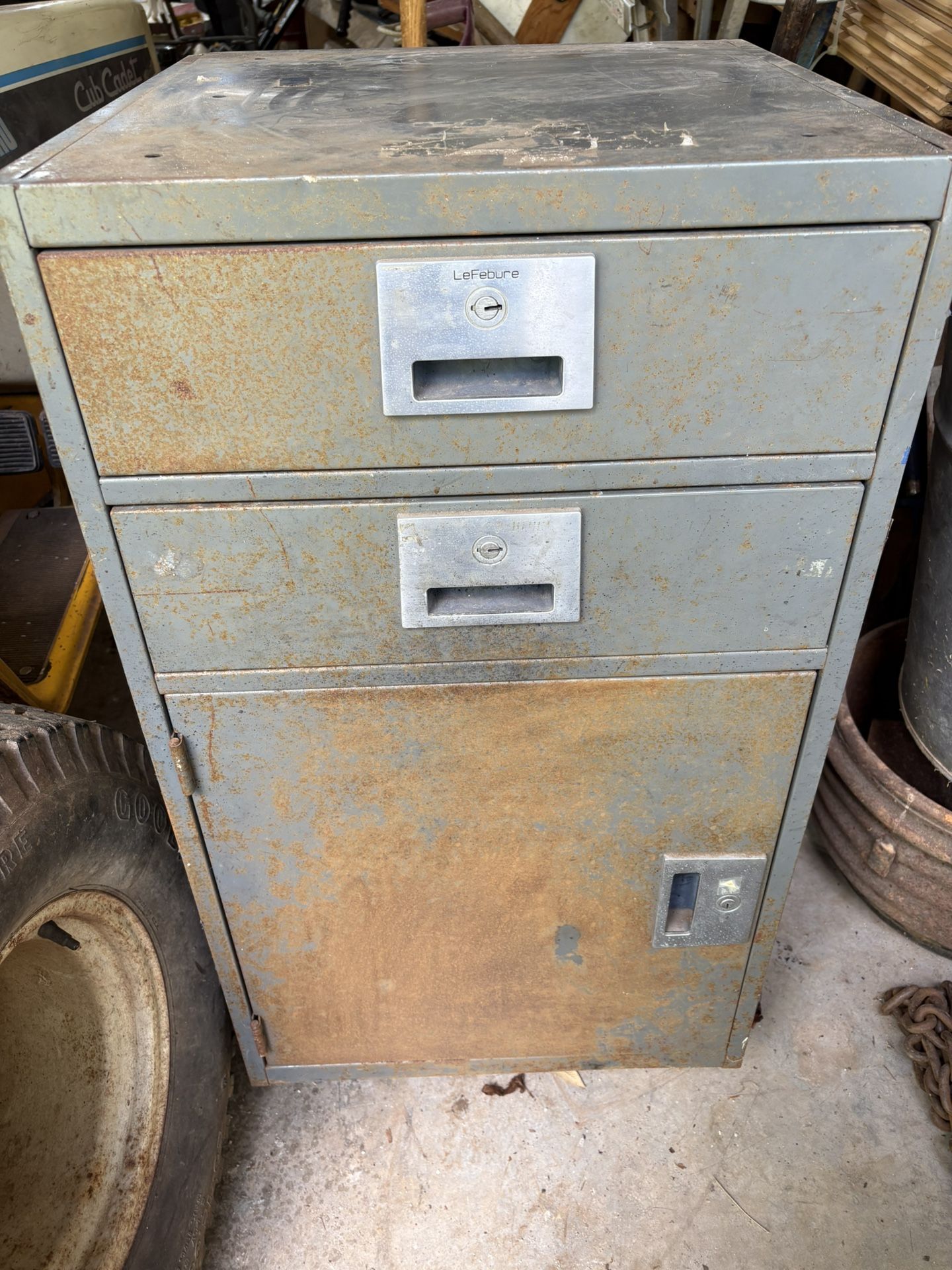 Vintage Bank Cabinet