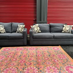 Sofa Bed and Loveseat!! Delivery Available 🚚!! Sofa bed dimensions: 77” Length x 35” Depth x 33” Height ( Bed Dimensions: 70” x 58” x 18” Height)- Lo