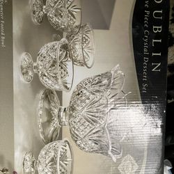 Dublin Crystal Dessert Set