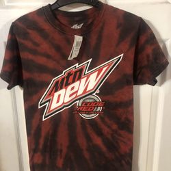 Mountain Dew Code Red Tie Dye T-Shirt.  Size Extra Small (XS).  Made of 100% Cotton.  Purchased at Hot Topic.  Brand new with tags.  Smoke free home 