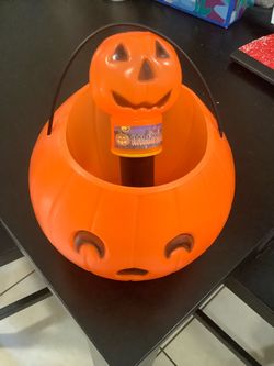 Halloween Pumpkin Trick-or-Treat Candy Bucket