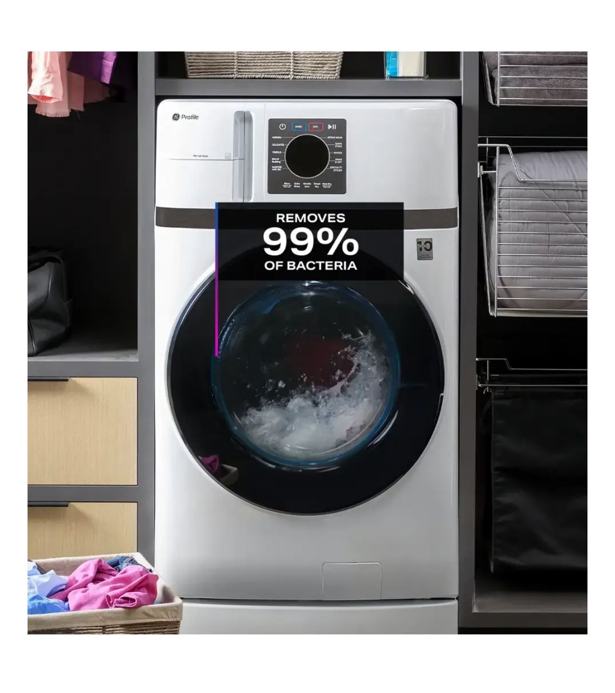 🔥 NEW GE Profile UltraFast 4.6 Cu. Ft. High Efficiency Smart Front Load Combo Electric Washer & Dryer VENTLESS 110V