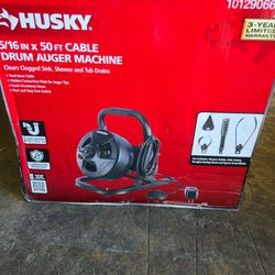 Husky 5/16 in. x 50 ft. Cable Drum Auger