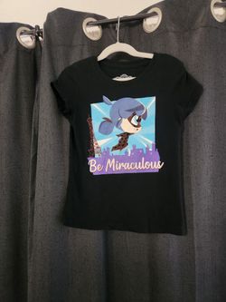 Girls Zag Miraculous Ladybug black tee