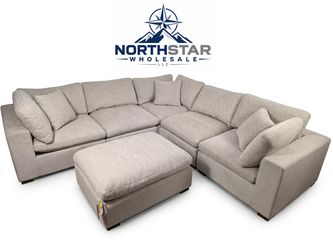 Thomasville Lowell 6-Piece Modular Fabric Sectional Couch