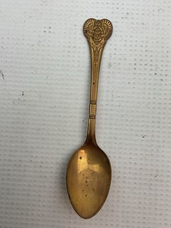 Antique Egyptian Revival Scarab Beetle Wm. Rodgers Oneida 4 1/2 inches Spoon