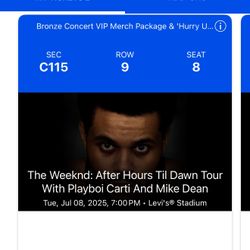 VIP Tickets The Weeknd After Hours Til Dawn - Santa Clara Day 1 July 8 