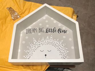 “Dream Big Little One” Hedgehog Shelf Wall Decor