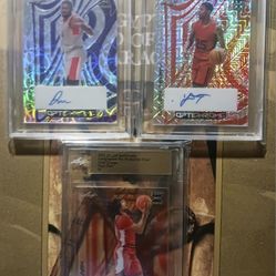 Really Nice Lot Of 3 Basketball RC, Auto, #1/1 Cards MINT