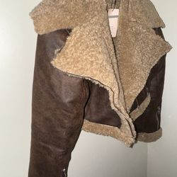 Brand New Brown Leather Jacket - Size Small - $50