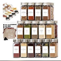 24  Piece Spice Jars