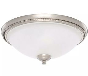 Progress Lighting Pavilion Collection Brushed Nickel Flushmount Ceiling Light