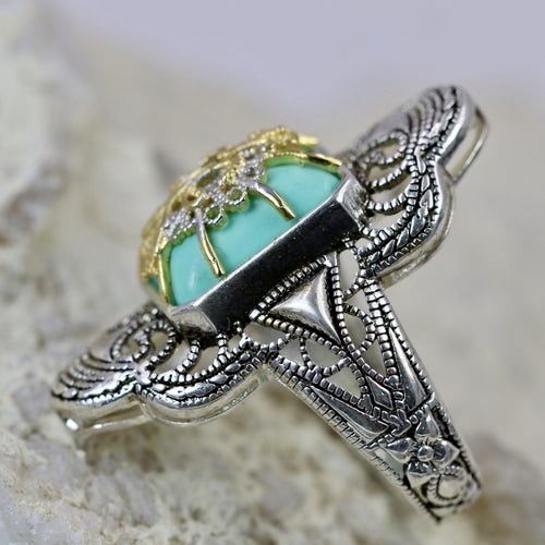 Men made Turquoise Unisex Ring Sizes:5,6,7,8,9,10,11,12
