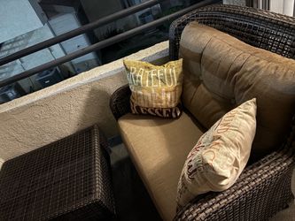 Outside patio chair and table