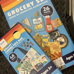 Aldi Wood Marketplace Grocery Pretend Play Accessories
