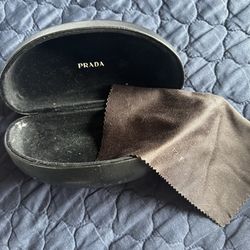 Black Prada hard case for sunglasses - used