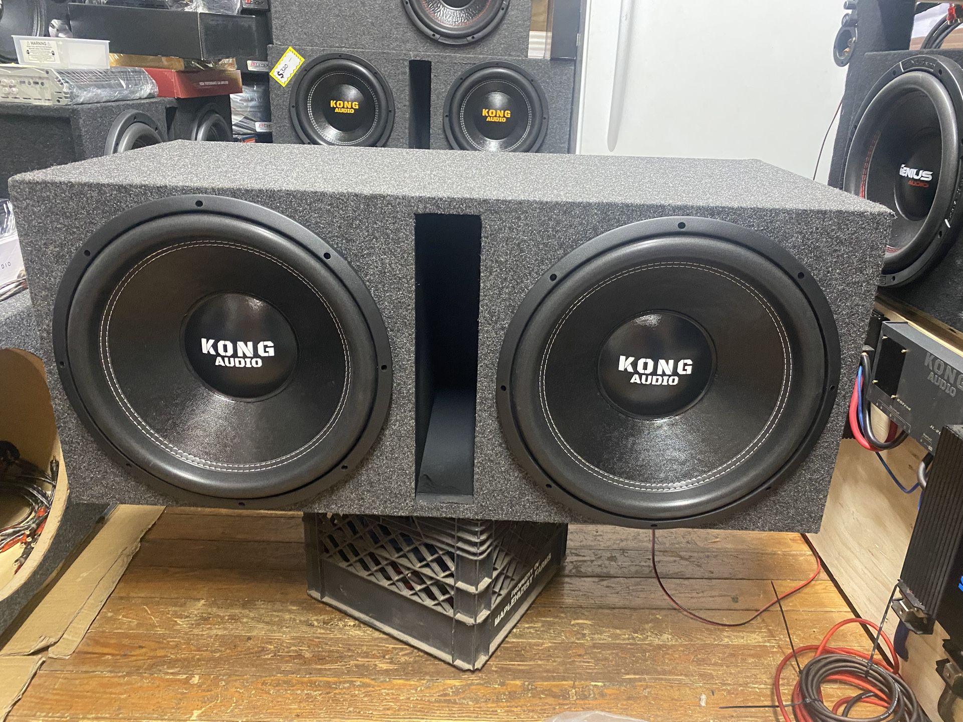 New 15” Kong Audio Subwoofers + New Ported Enclosure