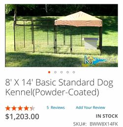 Heavy Duty 8' x 14' Dog Kennel - $450 OBO