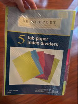 Index dividers tabs-NEW- binder, files, office, supplies, classroom, work