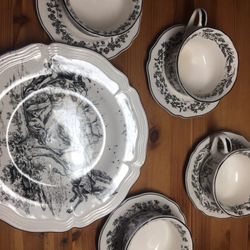 New England Toile Tabletops Unlimited Dinnerware And Teacups 