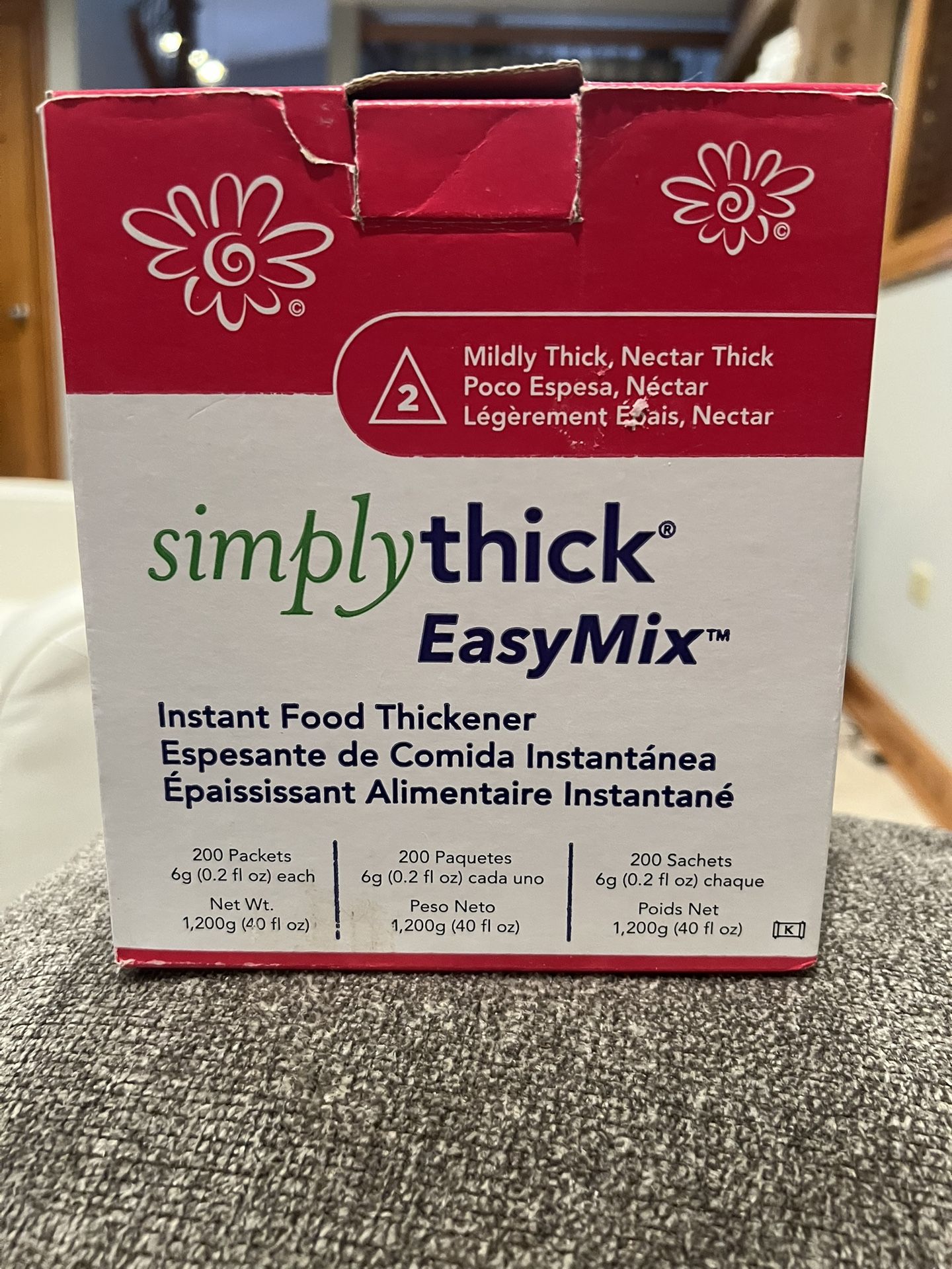 74 packs of Simply Thick