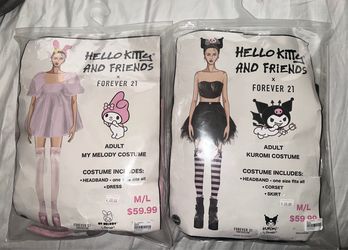 Forever 21 My Melody & Kuromi Adult Costumes Size M/L EACH $20