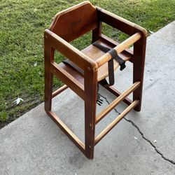 Kids Wooden High Chair