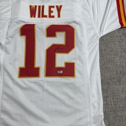 JARED WILEY SIGNED Autograph Custom Jersey - Metabilia Coa - Kansas City Chiefs