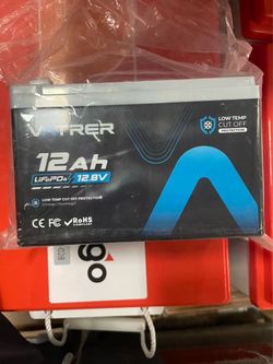 12 PCS VATRER 12V 12Ah LiFePO4 Lithium Batteries – Bulk Sale