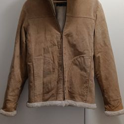 Adler Collection Women's Genuine Suede Leather Hoodie Coat / Jacket 