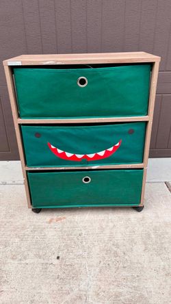 Kids 3-Drawer Storage Unit with Monster Design