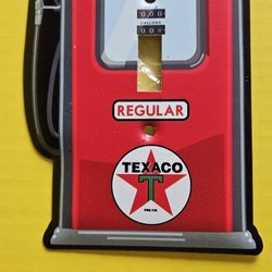 Texaco Gas Pump Metal Embossed Switch Plate