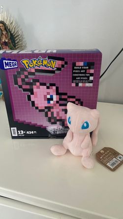Mew pixel art and plush