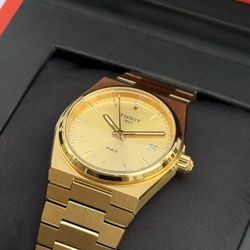 Tissot PRX Gold 35mm Women’s Watch NEW Full Set Quartz Luxury